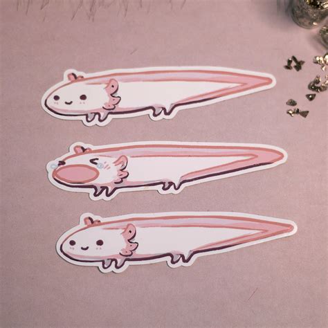 Axolotl Stickers Stickers Axolotl Sticker - Etsy