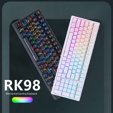 Royal Kludge RK RK98 RGB 98 Keys Tri-Mode Bluetooth 5.0, Wired and 2.4 ...