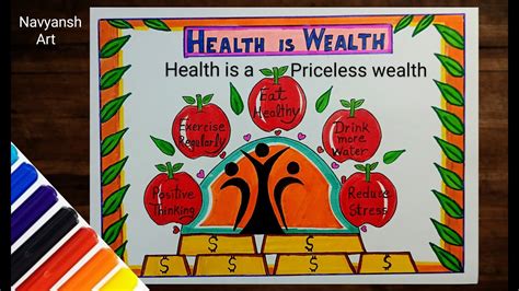 Health is Wealth poster drawing/ Health day drawing/World Health Day ...