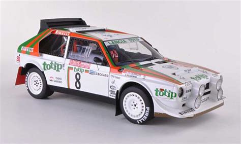 Diecast model cars Lancia Delta S4 1/18 Autoart No.8 Rally Sanremo 1986 ...