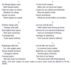 The National Anthem of Kenya - Symbols of National Unity