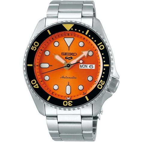 Seiko 5 Men's Orange Dial Automatic Watch - Watches from Francis & Gaye Jewellers UK