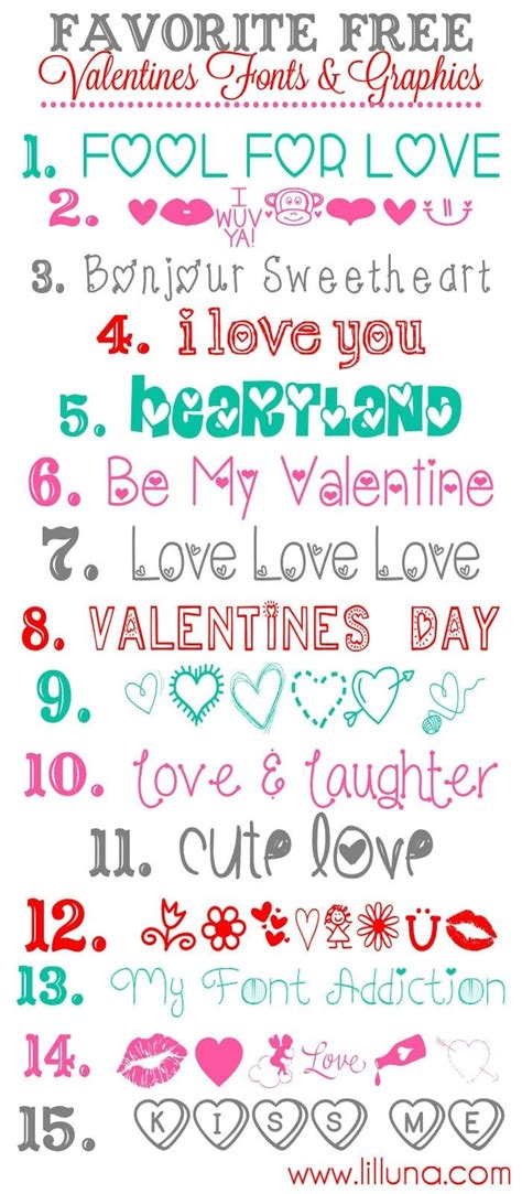 FREE Valentines Fonts and Graphics