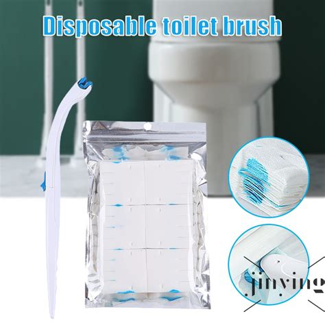 Disposable Toilet Brush Set with 12 Refills Flushable Toilet Cleaning System with 12 Refills ...