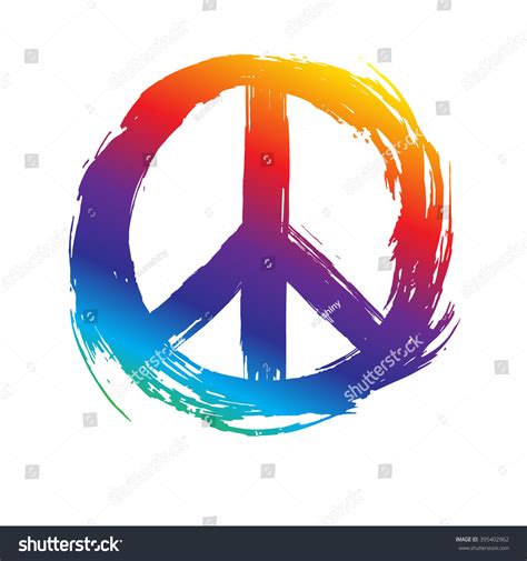 Peace Symbol. Peace Hippie Symbol. Stock Vector 395402962 : Shutterstock