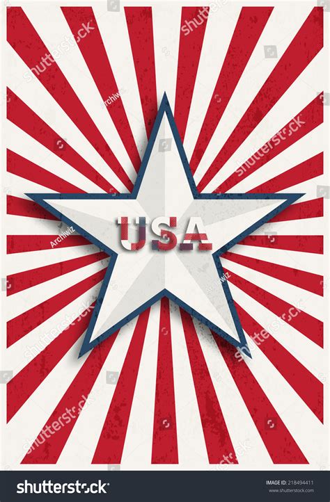 Usa Flag Concept Poster Vector Design Stock Vector (Royalty Free ...