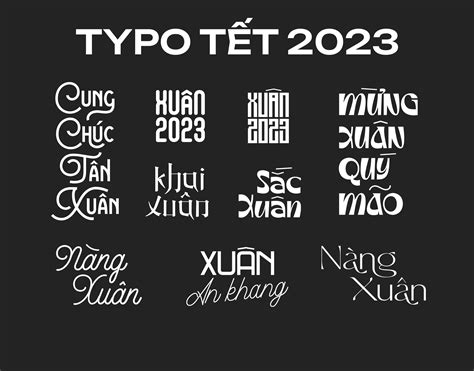 Chia sẻ bộ TYPO chủ đề Tết Quý Mão 2023 cực đẹp