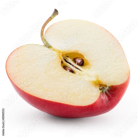 "Half of red apple isolated on white. With clipping path." Stock photo and royalty-free images ...