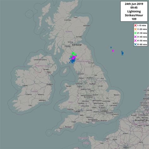 Lightning Map Show Which Parts Of The UK Will Be Hit By Thunderstorms