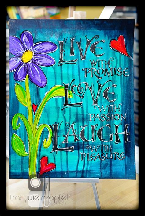 "Live, Love, Laugh" by Tracy Weinzapfel Painted Glass Blocks, Art Journal Inspiration, Creative ...