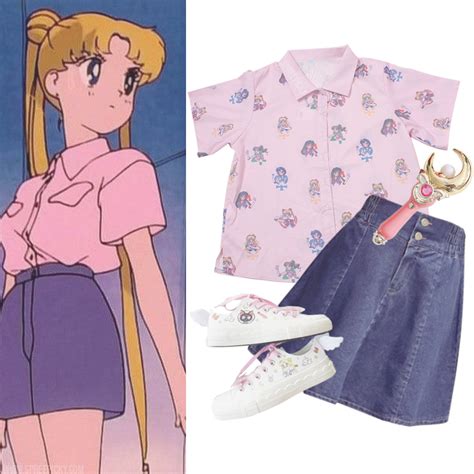 Sailor Moon usagi inspired 90's retro outfit | Anime inspired outfits ...