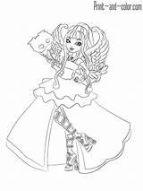 Ever After High Characters Coloring Pages sketch template
