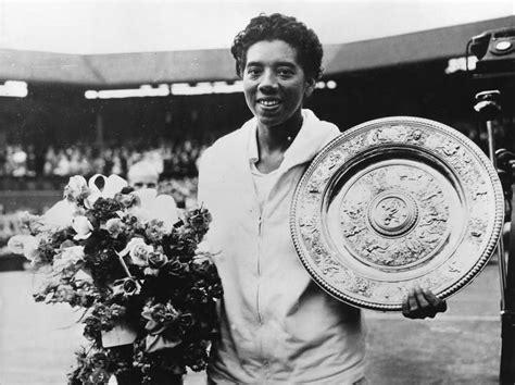 Althea Gibson at Wimbledon (Photo by ullstein bild/ullstein bild via Getty Images) Although she ...