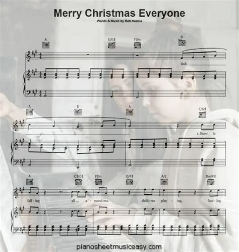 Merry christmas everyone sheet music - A Major