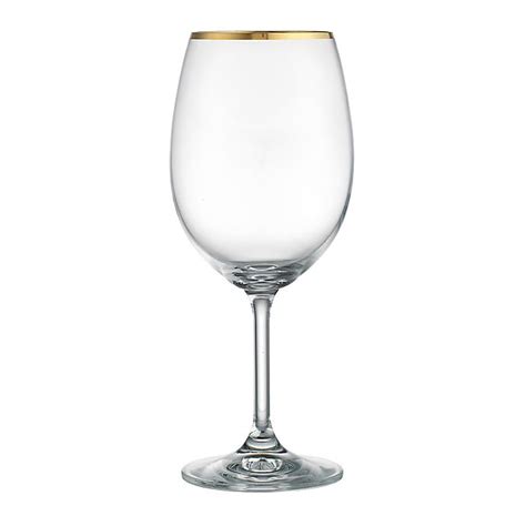 Gold Rim Wine Glass - KM Party Rental