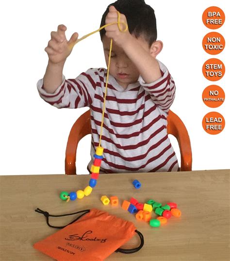 Jumbo Lacing Beads for Toddlers, Threading Beads for Toddlers, Big ...