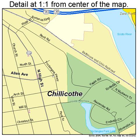 Chillicothe Ohio Street Map 3914184