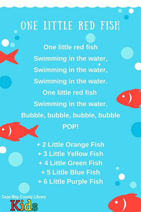 One of our favorite storytime rhymes! Perfect for color, counting, and under the sea units! # ...