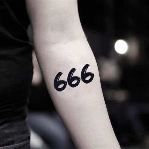 666 Devil Sign Temporary Tattoo Sticker - OhMyTat