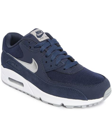 Nike Air Max 90 Essential Navy Suede Sneakers in Blue for Men | Lyst