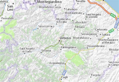 MICHELIN Urbino map - ViaMichelin