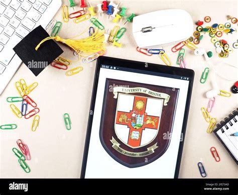 In this photo illustration, University of Bristol logo seen displayed ...