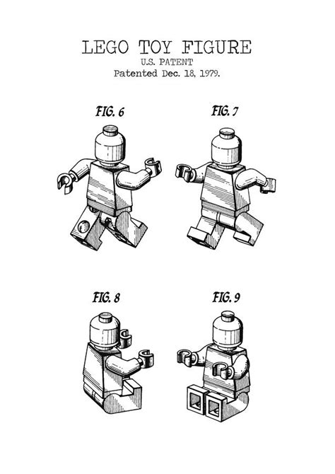 LEGO MAN patent Digital Art by Dennson Creative