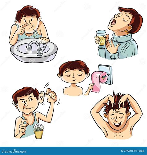 Personal Hygiene of the Person Stock Vector - Illustration of vector, personal: 77732154