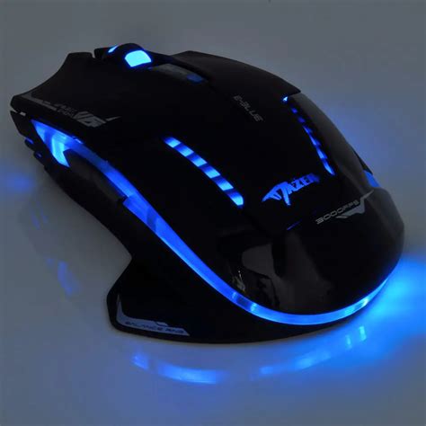 Free Shipping High Quality Newest 2.4GHz E sport Blue LED Wireless Optical Gaming Game Mouse ...