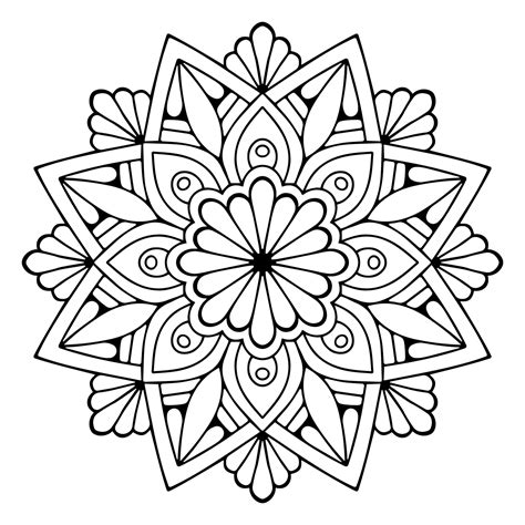 Mandalas Para Colorear Faciles Y Bonitas Mandala Coloring Pages ...