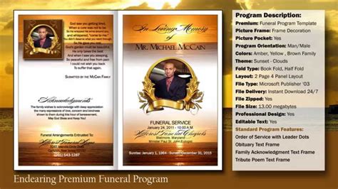 Endearing Funeral Program Obituary - YouTube