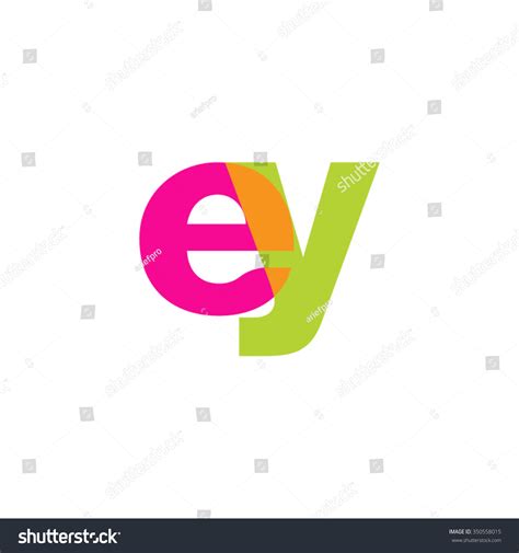 Lowercase Ey Logo Pink Green Overlap Stock Vector (Royalty Free ...