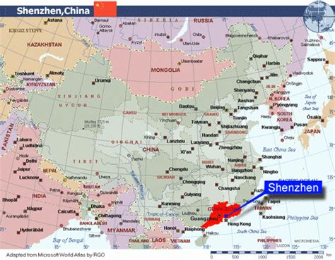 SHENZHEN PORT MAP - ToursMaps.com