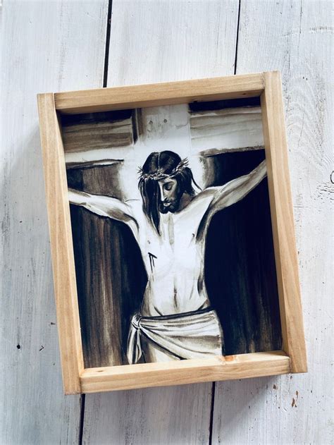 Crucifixion of Jesus Painting - Lenten Decor