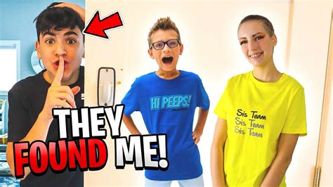 24 HOUR CHALLENGE IN SIS VS BRO HOUSE!! *OMG THEY FOUND ME* - YouTube