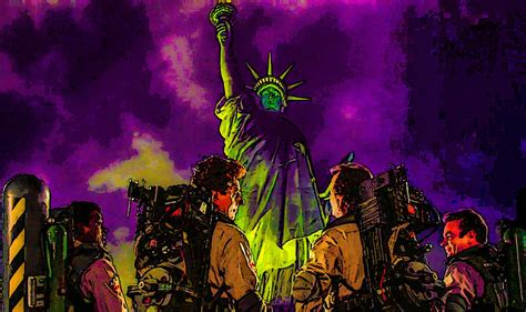 Ghostbusters Statue Of Liberty Painting by Stephen Humphries