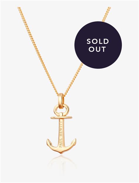 Necklace Anchor Spirit Ip Gold - Paul Hewitt Necklace Anchor Spirit Plated Rose Gold PNG Image ...