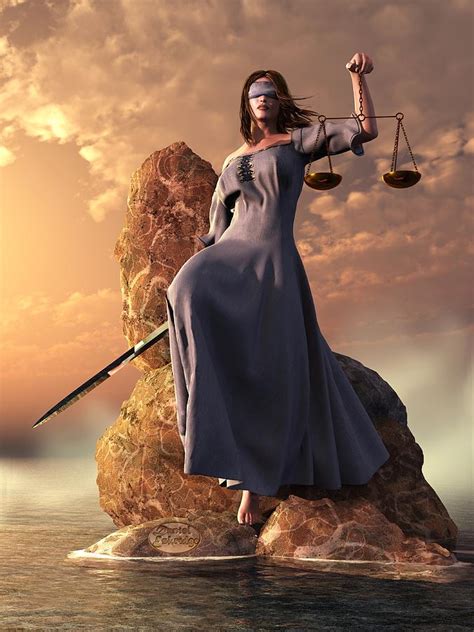 Blind Justice with Scales and Sword Digital Art by Daniel Eskridge - Fine Art America