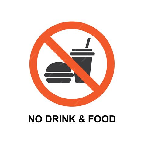 Premium Vector | No food and drink allowed symbol isolated Prohibition sign