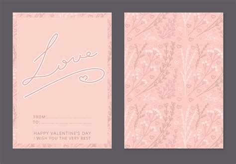 Floral Vector Valentine's Day Card 105463 Vector Art at Vecteezy