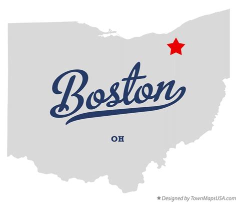 Map of Boston, OH, Ohio