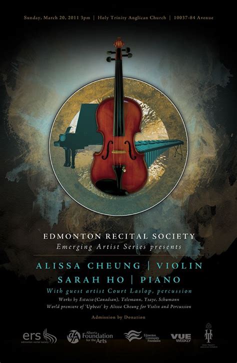 This is a poster done for a classical music concert. The violin and piano are featured in ...