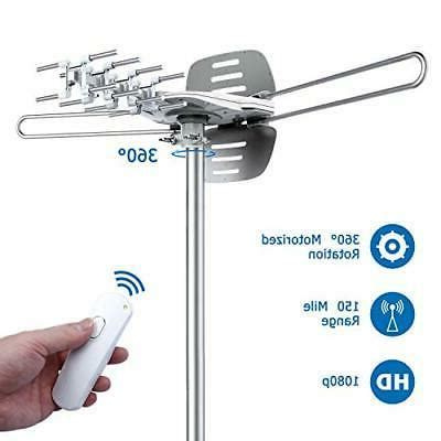 Outdoor Amplified HD TV Antenna 150 Mile Range,