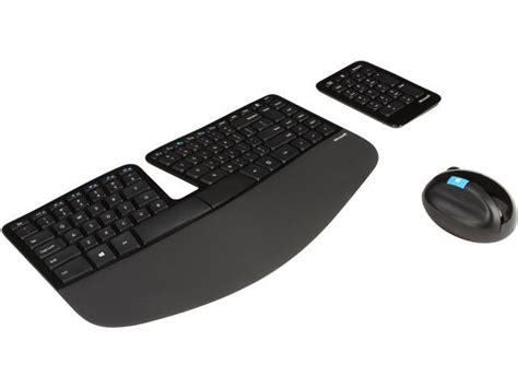 Microsoft Sculpt Ergonomic Wireless Desktop Keyboard and Mouse - L5V-00001, Black - Newegg.com