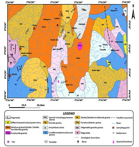 Geological map of Oke-Ogun, Oyo State | Download Scientific Diagram