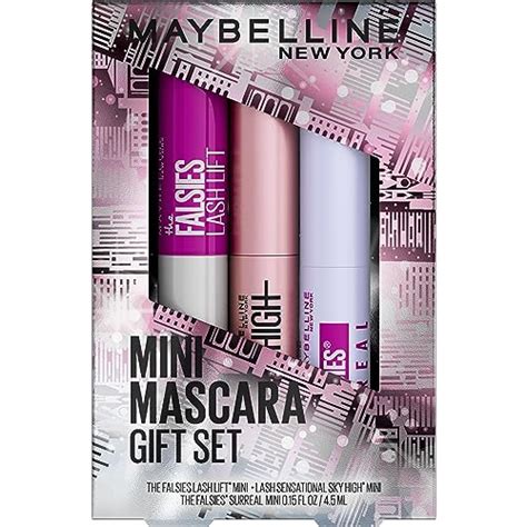 Maybelline Mini Mascara Gift Set, Includes The Falsies Surreal Mascara, Sky High Mascara and The ...