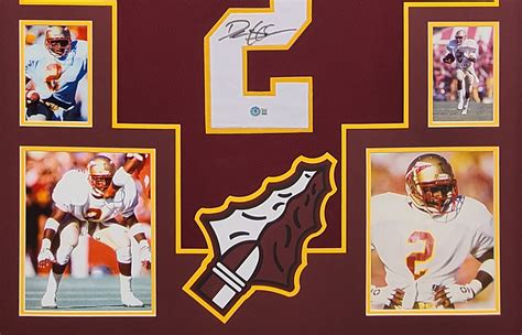 Deion Sanders Autographed Framed Florida State Maroon Jersey - The ...