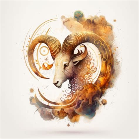 Stunning Ram: Astrological Symbol of Aries Captured through Generative ...