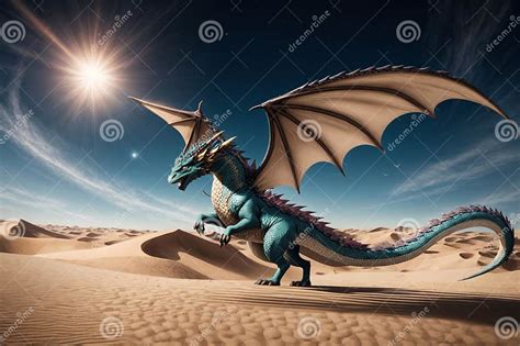 Mirage Dragons of Desertron Stock Illustration - Illustration of ...