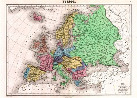 Antique 1870 Map Of Europe Royalty Free Stock Photos - Image: 881738